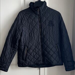 Ralph Lauren Sport Black Quilted Jacket with Embroidered Emblem